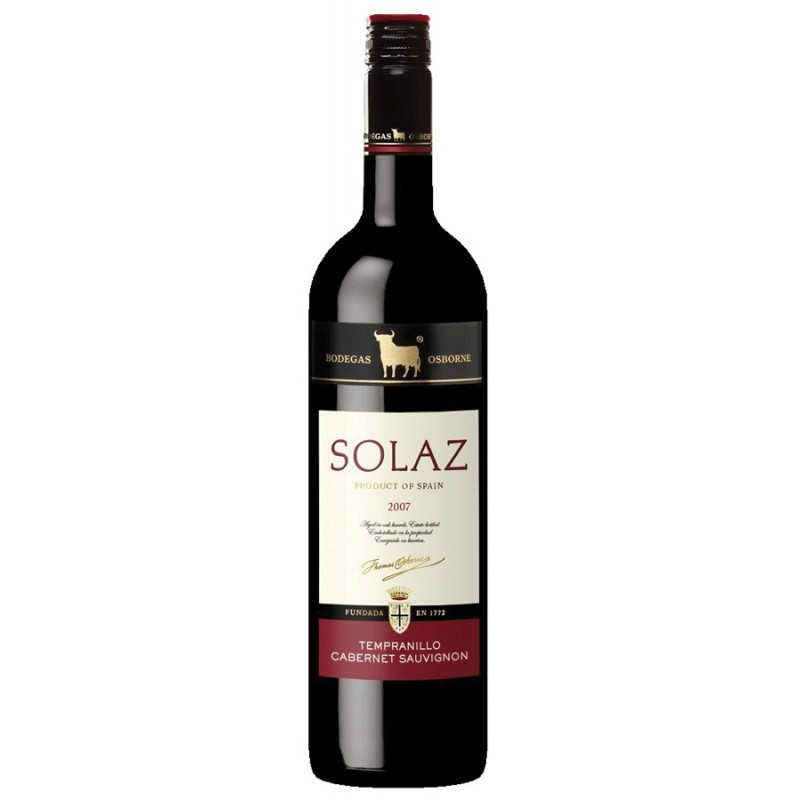 Solaz - by Osborne - Tempranillo - Cabernet Sauvignon 750 ml - Vino Tinto