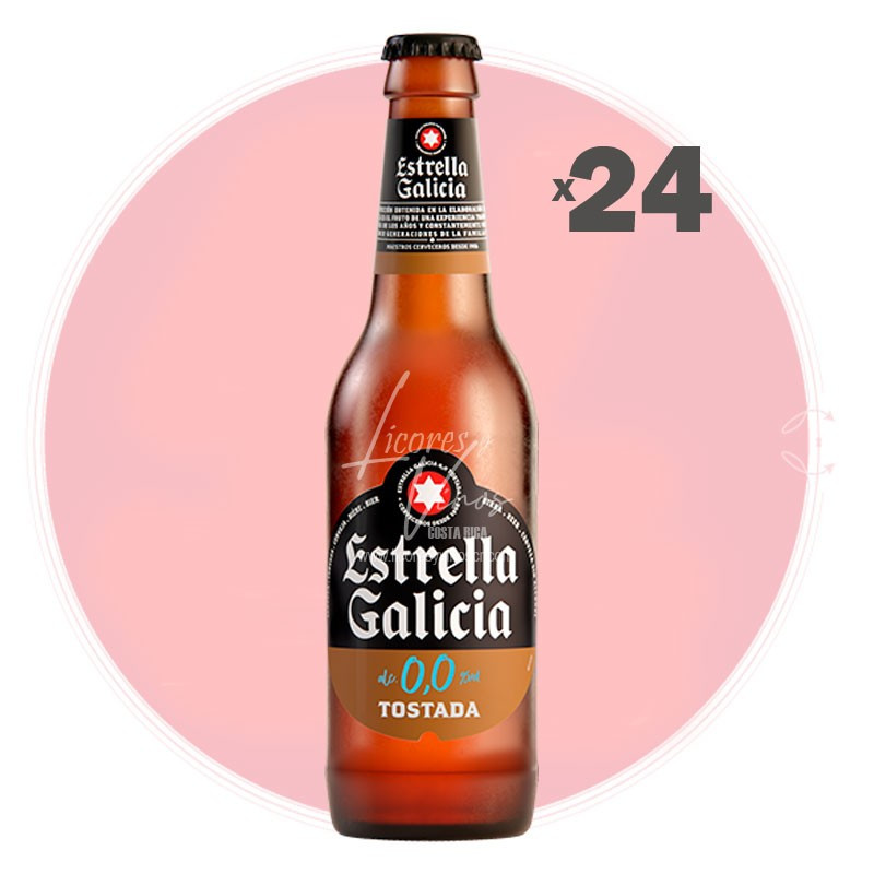 Estrella de Galicia 0.0 Tostada Sin Alcohol 250 ml - Cerveza Importada