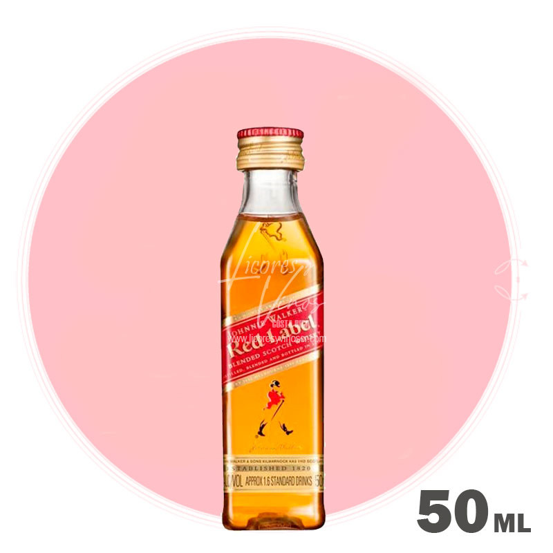 Johnnie Walker Red Label Blended Scotch Whisky - Licores Miniatura