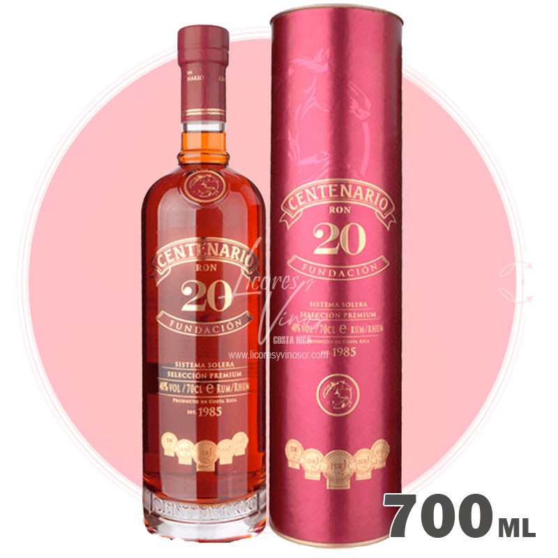 Ron Centenario 20 años Solera Seleccion Premium 700 ml