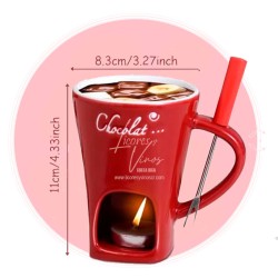 Taza Roja para Fondue