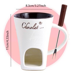 Taza Blanca para Fondue