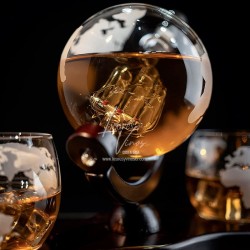 Set Decantador de Whisky + 2 Vasos + Piedras enfriadoras + Embudo