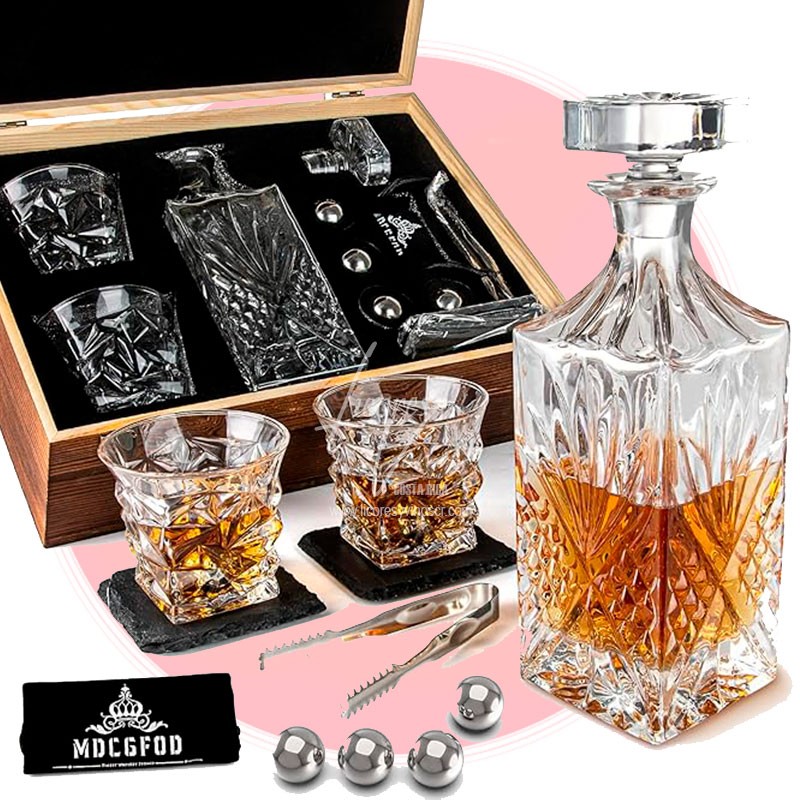 Juego de Whiskera y Vasos (Sin Caja de Madera)