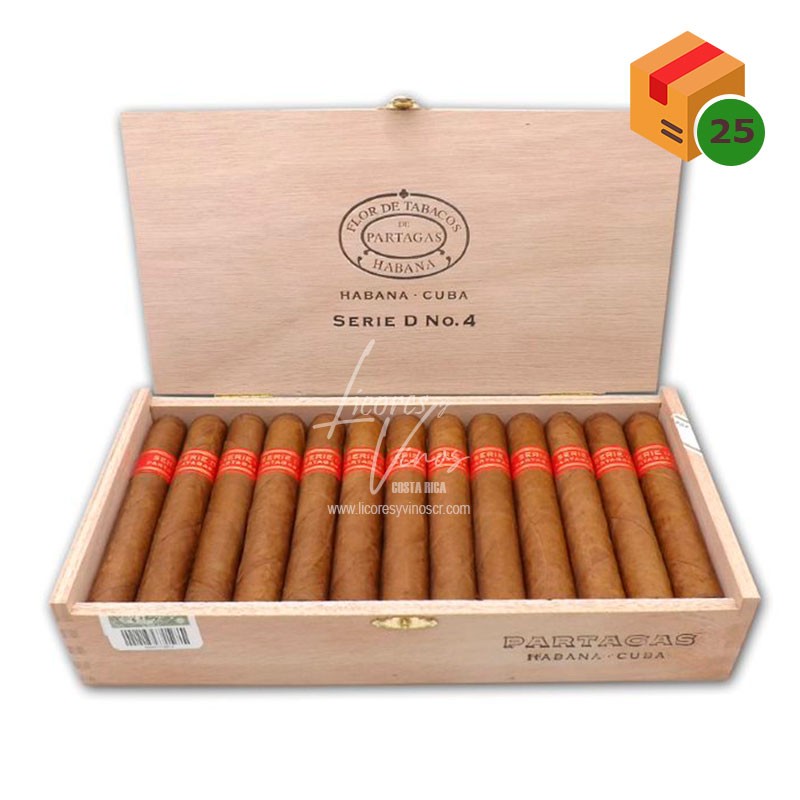 Partagas Serie D nº4 - caja de Madera 25u - Puro Habano