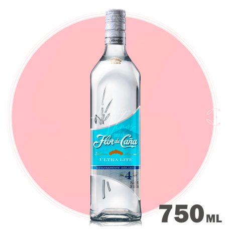 Ron Flor de Caña Ultra Lite 4 años 750 ml - Ron Blanco