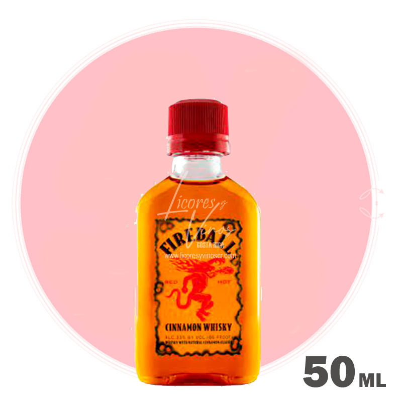 Fireball Cinammon Whisky 50 ml - Whisky Canadiense - Licores Miniatura