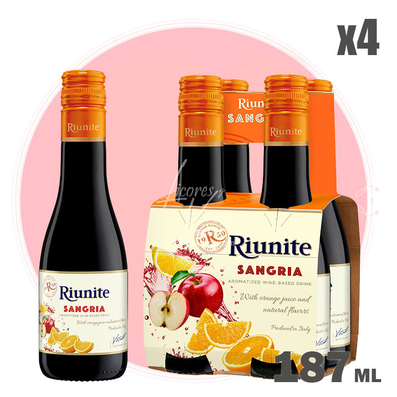 Riunite Sangria (4pack) 187 ml - Sangria Tinta