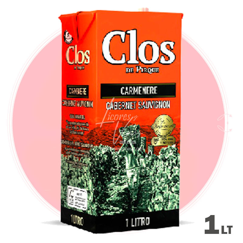 Clos de Pirque Carmenere (tetra) 1000 ml - Vino Tinto