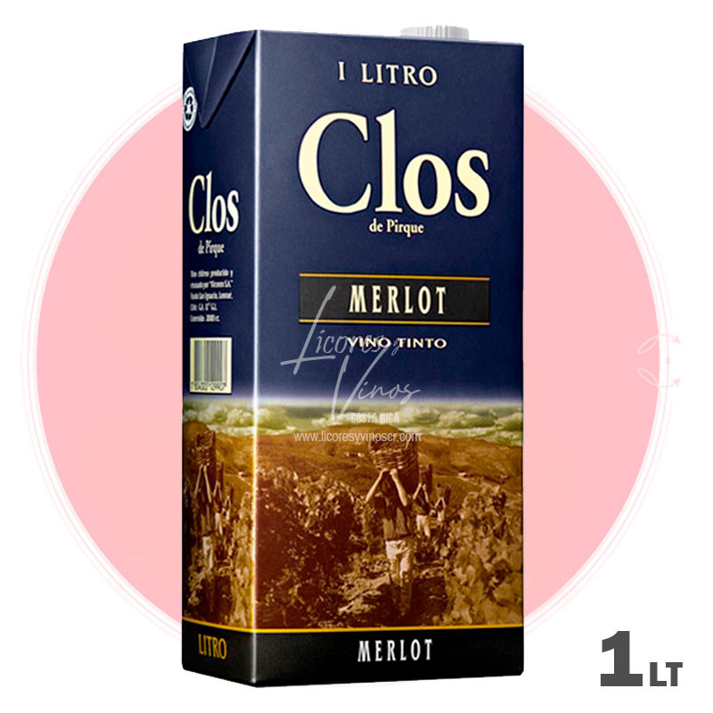 Clos de Pirque Merlot (tetra) 1000 ml - Vino Tinto