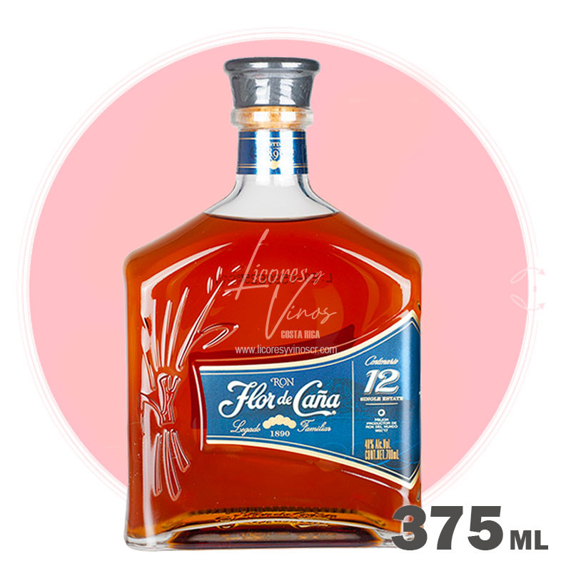 Ron Flor de Caña Centenario 12 años 375 ml - Ron Oscuro