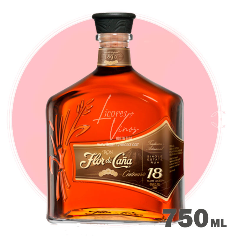 Ron Flor de Caña Centenario 18 Años 750 ml - Ron Oscuro