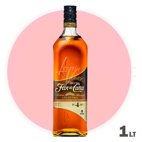 Ron Flor de Caña Centenario Oro 4 años 1000 ml - Ron Oscuro