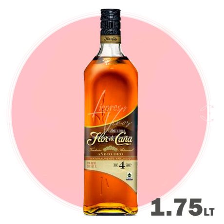 Ron Flor de Caña Centenario Oro 4 años 1750 ml - Ron Oscuro