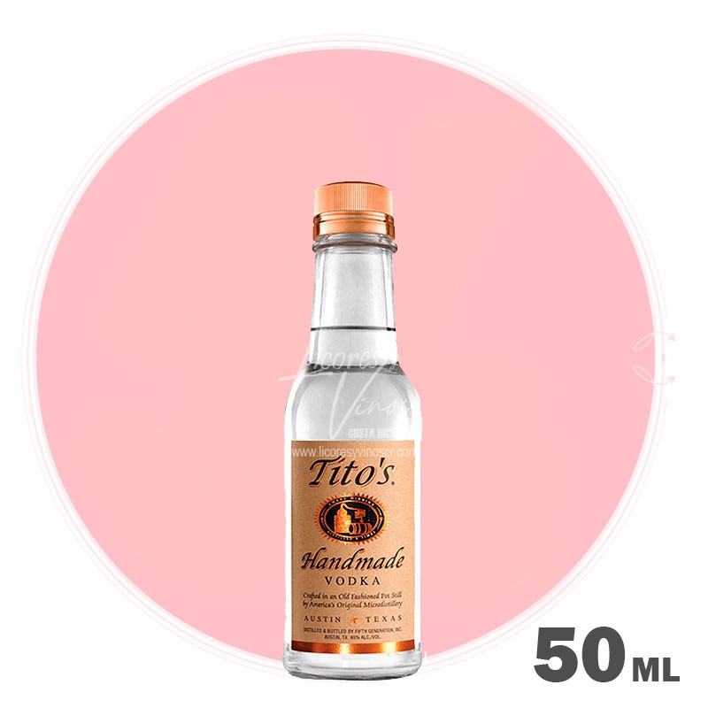 Titos Vodka 50 ml - Licores Miniatura