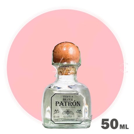 Tequila Patron Silver 50 ml - Licores Miniatura