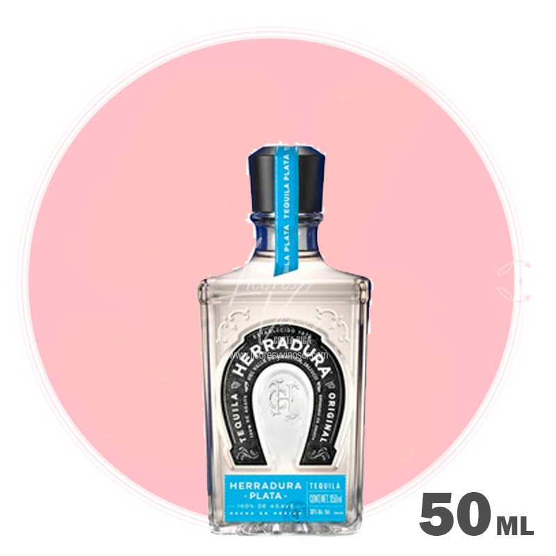 Tequila Herradura Blanco 50 ml - Licores Miniatura