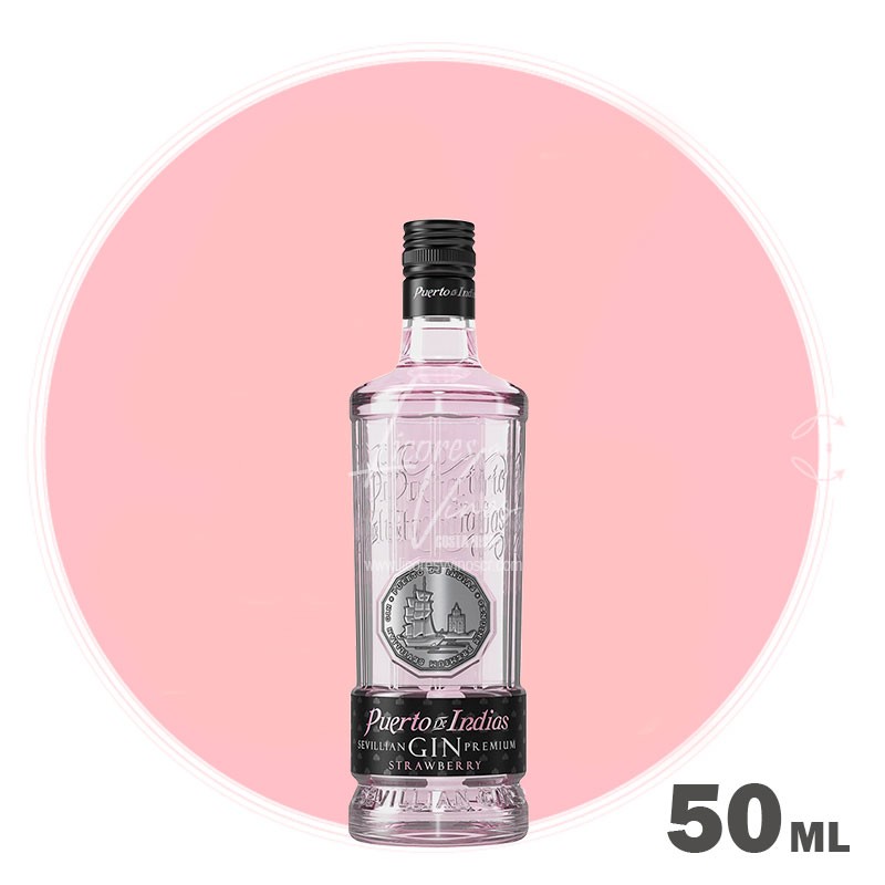Puerto de Indias Strawberry Gin 50 ml - Ginebra - Licores Miniatura