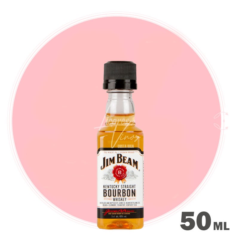 Jim Beam White 50 ml - Bourbon Whiskey - Licores Miniatura