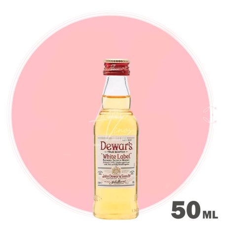 Dewars White Label 50 ml - Blended Scotch Whisky - Licores Miniatura