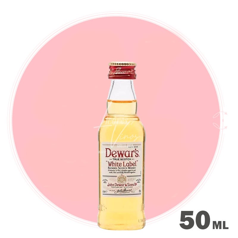 Dewars White Label 50 ml - Blended Scotch Whisky - Licores Miniatura