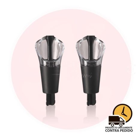 Servidor de vino con tapón de cierre (2 pcs)