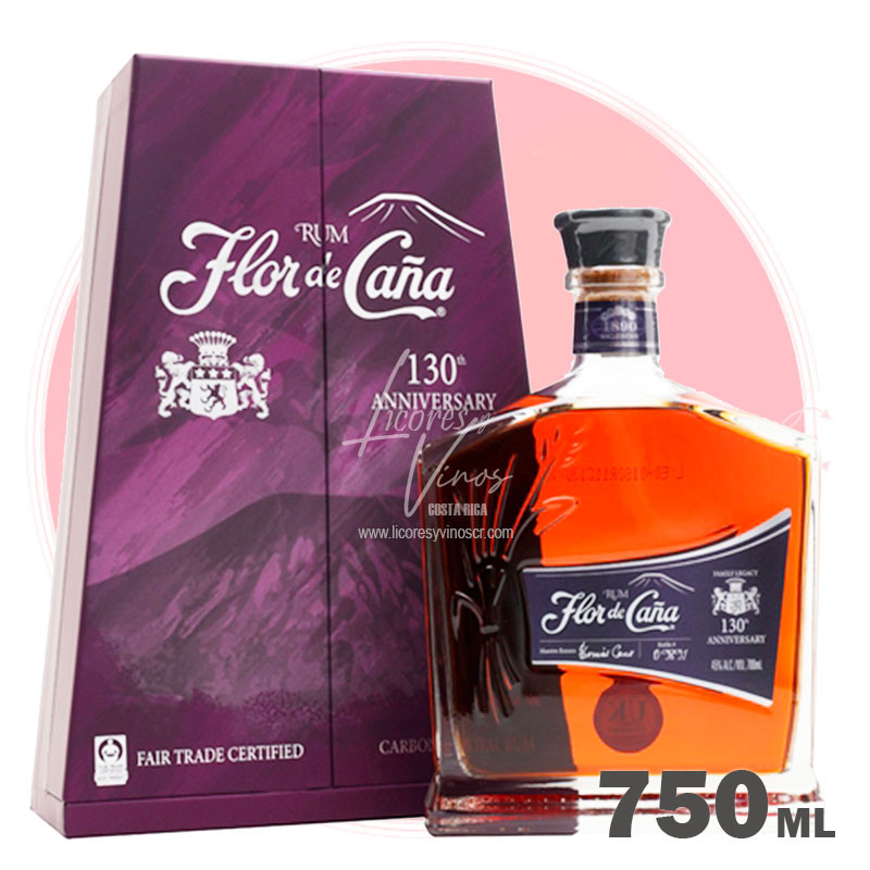Ron Flor de Caña Centenario 20 años 130 aniversario 750 ml - Ron Oscuro