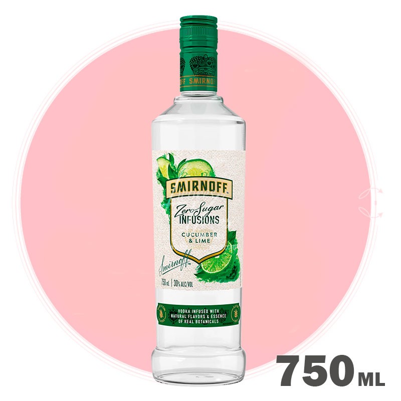 Smirnoff Infusions Cucumber & Lime (Pepino - Limon) 750 ml - Vodka