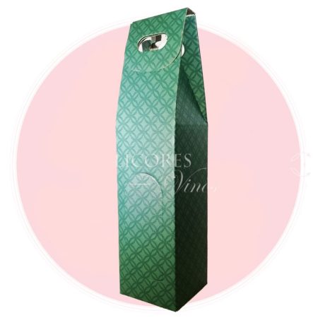 Caja Verde para Una Botella de Vino