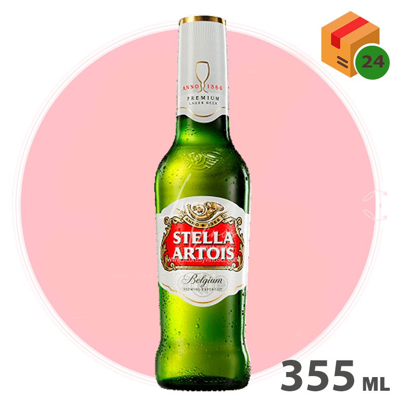 Stella Artois Belgian Beer 355 ml - Cerveza Importada
