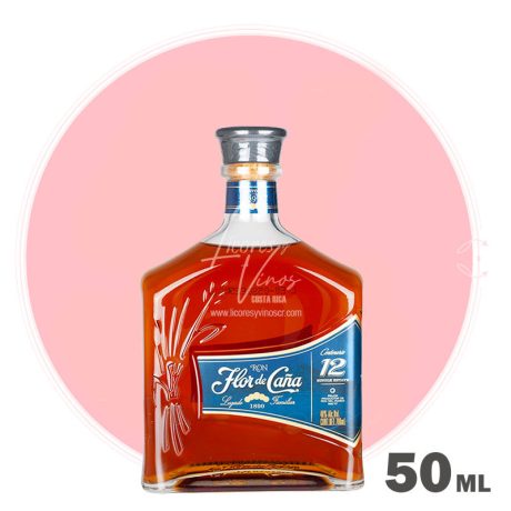 Ron Flor de Caña Centenario 12 años 50 ml - Licores Miniatura