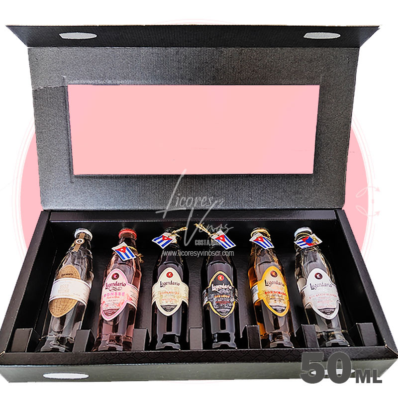 Mini Kit Coleccion Legendario 5 Rones + 1 Vodka 50 ml - Licores Miniatura