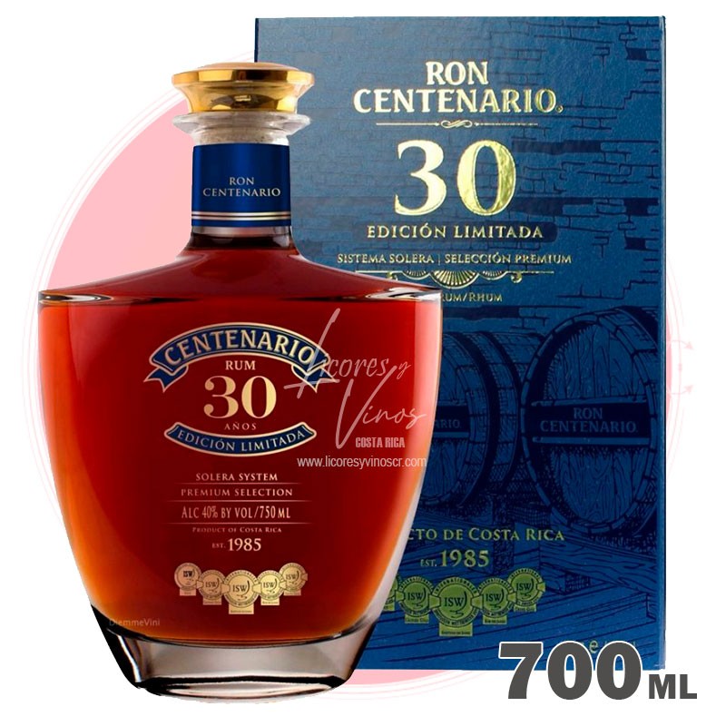 Ron Centenario 30 años Seleccion Premium 700 ml - Edicion Limitada