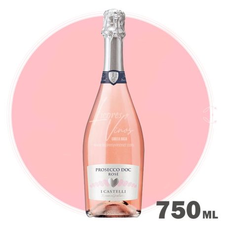 I Castelli Prosecco Rosé Millesimato Extra Dry 750 ml - Vino Espumante