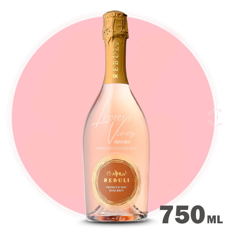 Rebuli Prosecco DOC Rose Brut Millesimato 750 ml - Vino Espumante