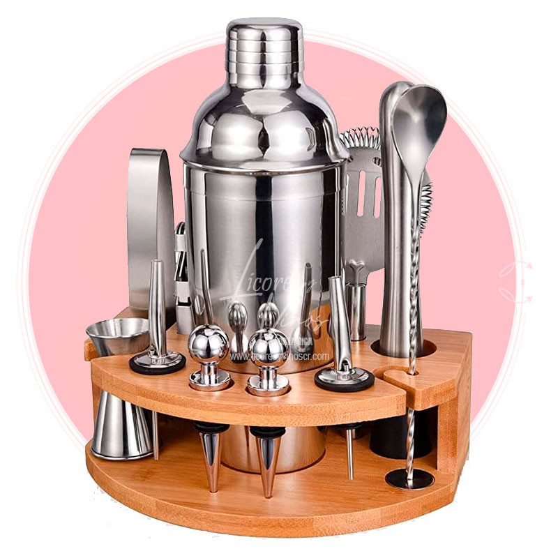 Set de Herramientas para Bar con base de madera