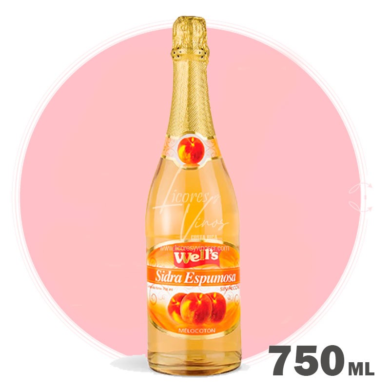 Wells Melocoton Sin Alcohol 750 ml - Sidra