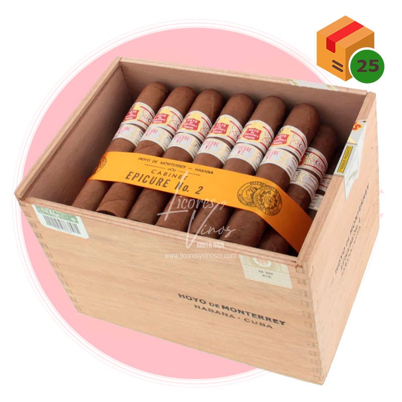 Hoyo de Monterrey Epicure nº2 - Caja de madera 25u - Puro Habano Hoyo de Monterrey Epicure nº2 - Caja de madera 25u - Puro Habano