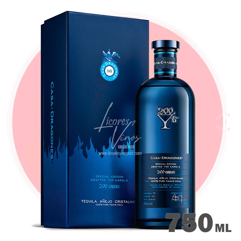 Casa Dragones 200 Copas Añejo Cristalino for Karol G 750ml - Tequila Casa Dragones 200 Copas Añejo Cristalino for Karol G 750ml - Tequila